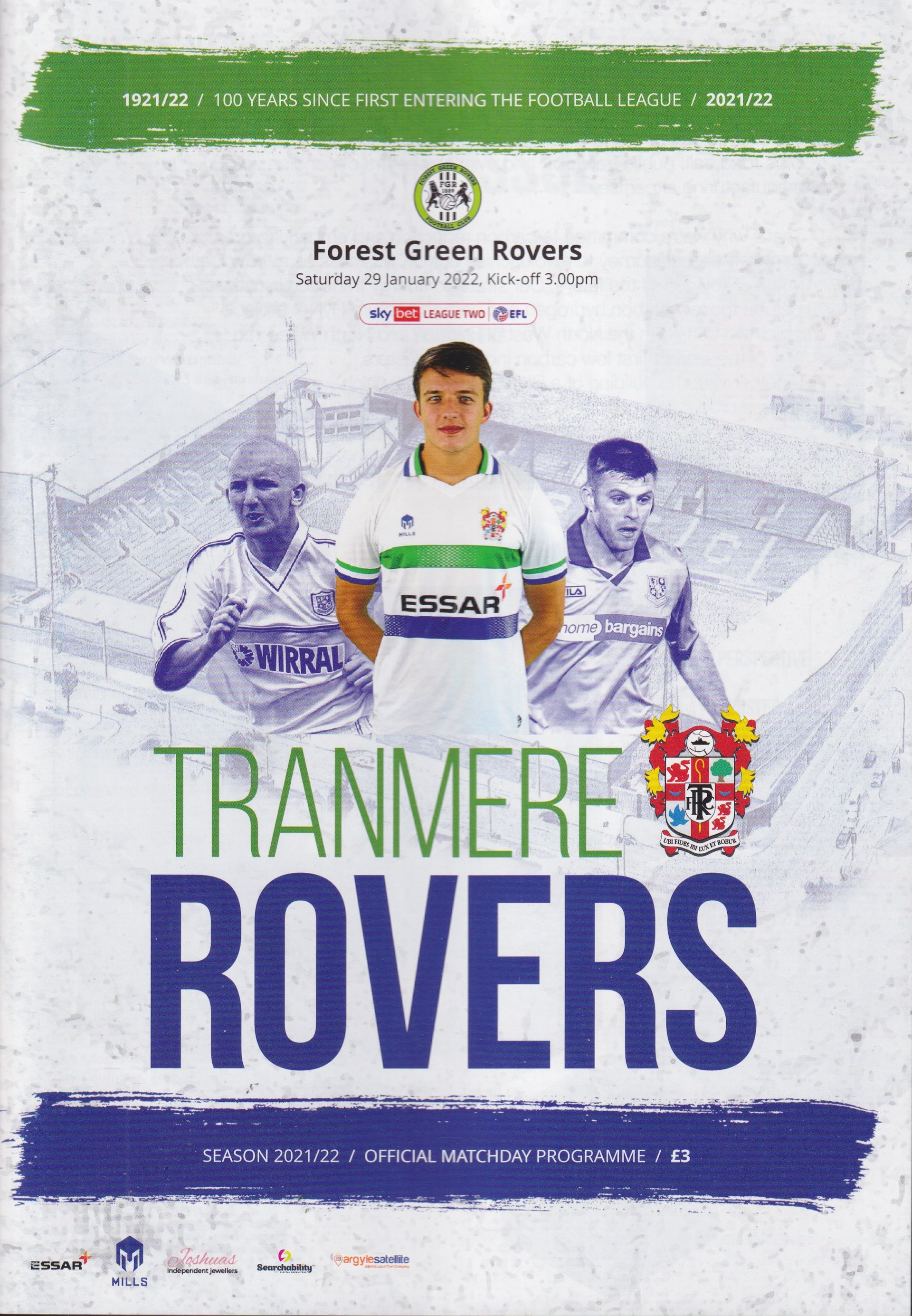 Tranmere Rovers v Forest Green Rovers match programme